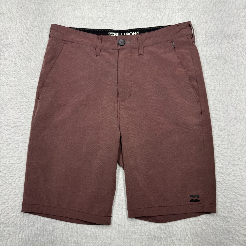 Billabong Crossfire Submersible Maroon Casual Board Shorts Men's Size 30
